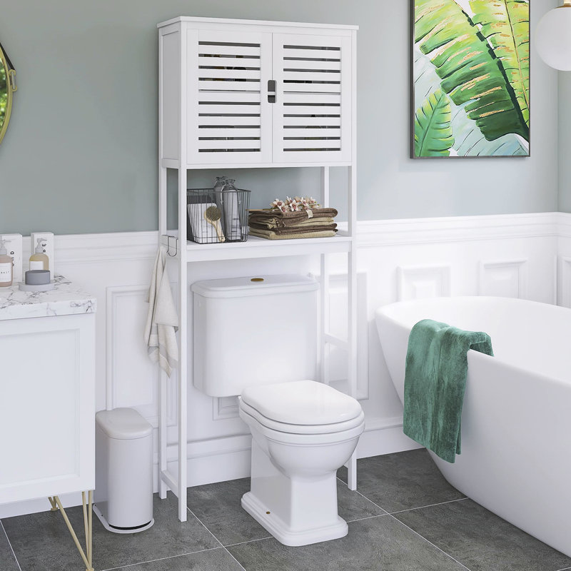 Hedia Freestanding Over The Toilet Storage, White