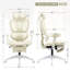 Chaise de bureau ergonomique avec repose-pieds, chaise d'ordinateur à haut dossier avec soutien lombaire dynamique, appui-tête en 2 dimensions et accoudoirs 4D, coussin éponge et dossier en filet, chaise de bureau à domicile pour adultes-132997910-132997913-132997918