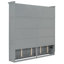 Grand lit mural gris avec armoire et étagère à vin. Idéal pour la maison. Support de matelas confortable. Aucun sommier tapissier requis. Et contreplaqué. Support facile à assembler, gris. Option d'espace petit-1581550275