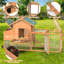 Cage à poules mobile avec roulettes