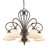 Karcher 5 - Light Steel Dimmable Empire Chandelier-18852411