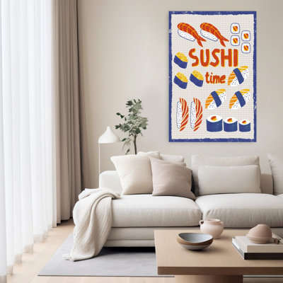 Art contemporain de poissons, temps délicieux