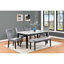 1pc gris noir banc salle à manger tissu de velours tissu d'ameublement de salle à manger meubles en bois