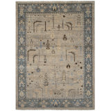 New Indian Bakshaish 1 Wool On Cotton 8Ft8inx11ft8in Taupe