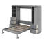 Grand lit escamotable avec placard, tiroirs et tablettes-2009064867