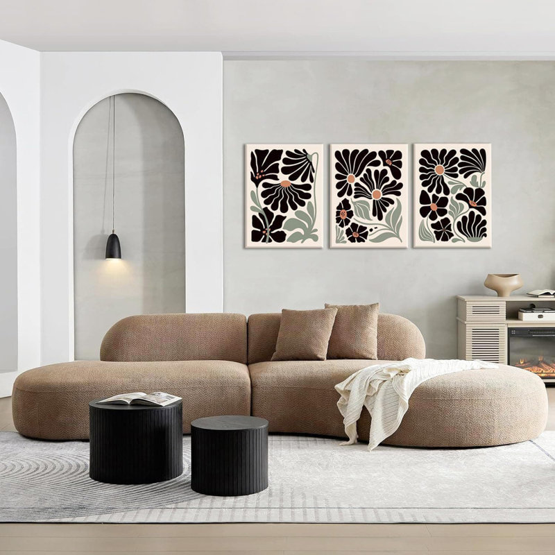 3 Piece No Frame Print on Canvas