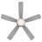 Odyssey 5- Blade Smart Flush Mount Ceiling Fan with Remote Control and LED Light Kit Included-55354984-57409108