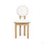 Chaise de salle à manger en polyester avec structure en bois (ensemble de 2)-1101497903