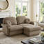 Canapé en L avec assise profonde et repose-pieds amovible-128969657-128969655