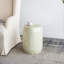 Tabouret d'appoint cylindrique crème et vert
