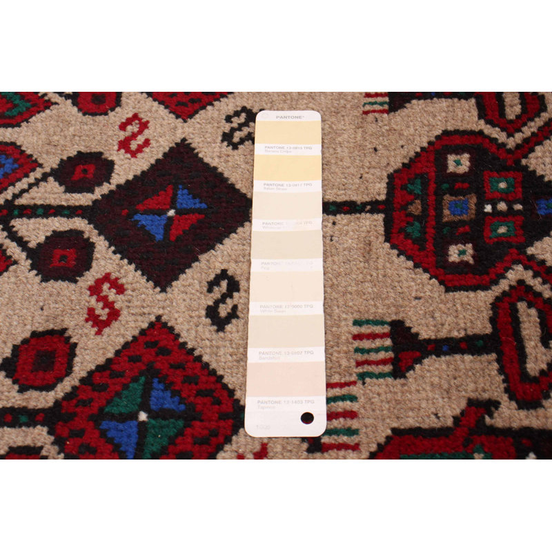 Tapis unique en laine noué à la main 3 pi 3 po x 5 pi 8 po nouvel âge Kalgoorlie