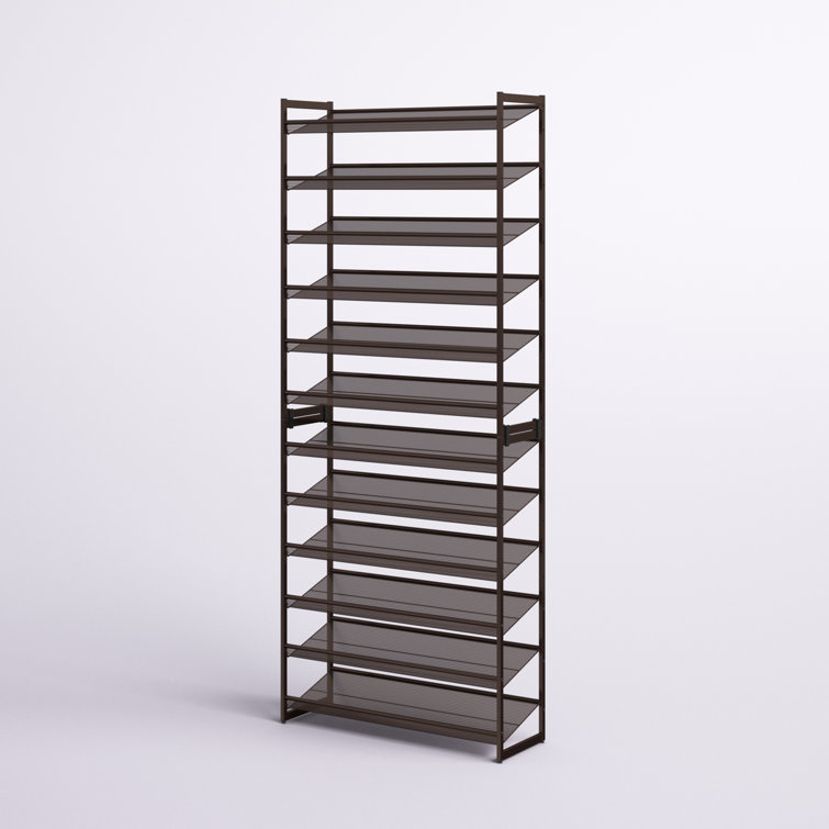 Grid 15 Pair Shoe Rack Dotted Line