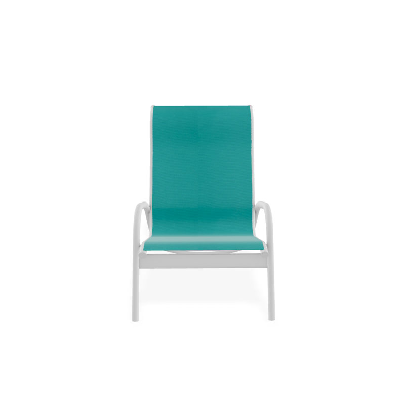 Beach Chair, Textured White, Aqua