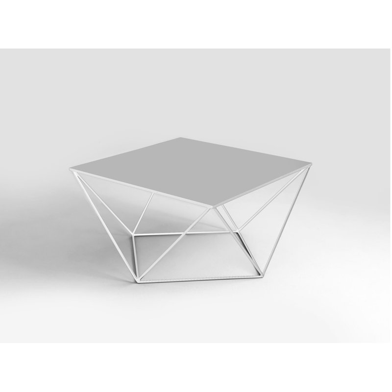 Ramsha Frame Coffee Table, H45 x L80 x W80cm, White