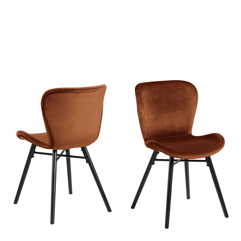 Humberto 82.5cm H Upholstered Side Chair, Copper