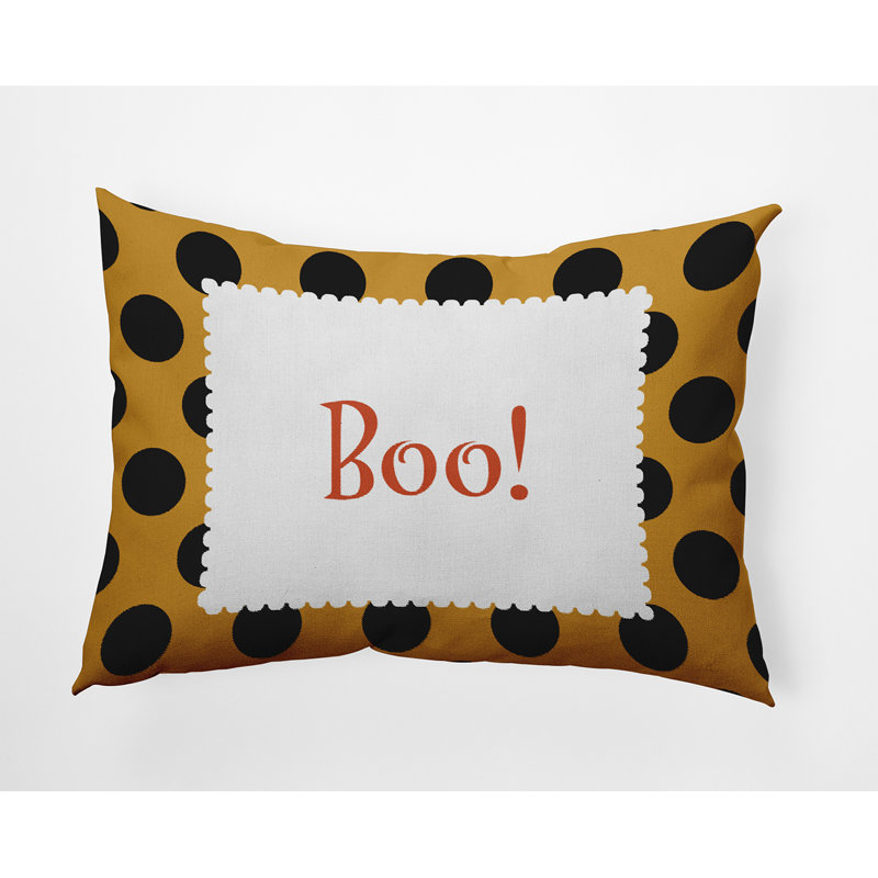 Polka Dots Reversible Throw Pillow, Golden Mustard