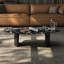 Table basse irrégulière, marbre noir naturel luxueux-486574927