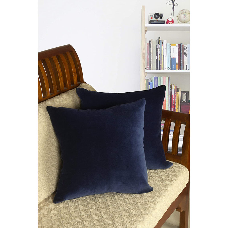 Cotton Pillow Cover, 18" x 18", Navy Blue