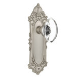 Victorian Plate with Oval Clear Crystal Door Knob