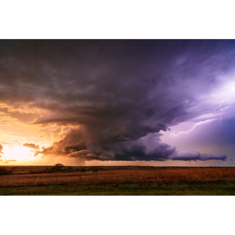 Ciel orageux - photographie sur toile tendue, H 12 po x l 18 po