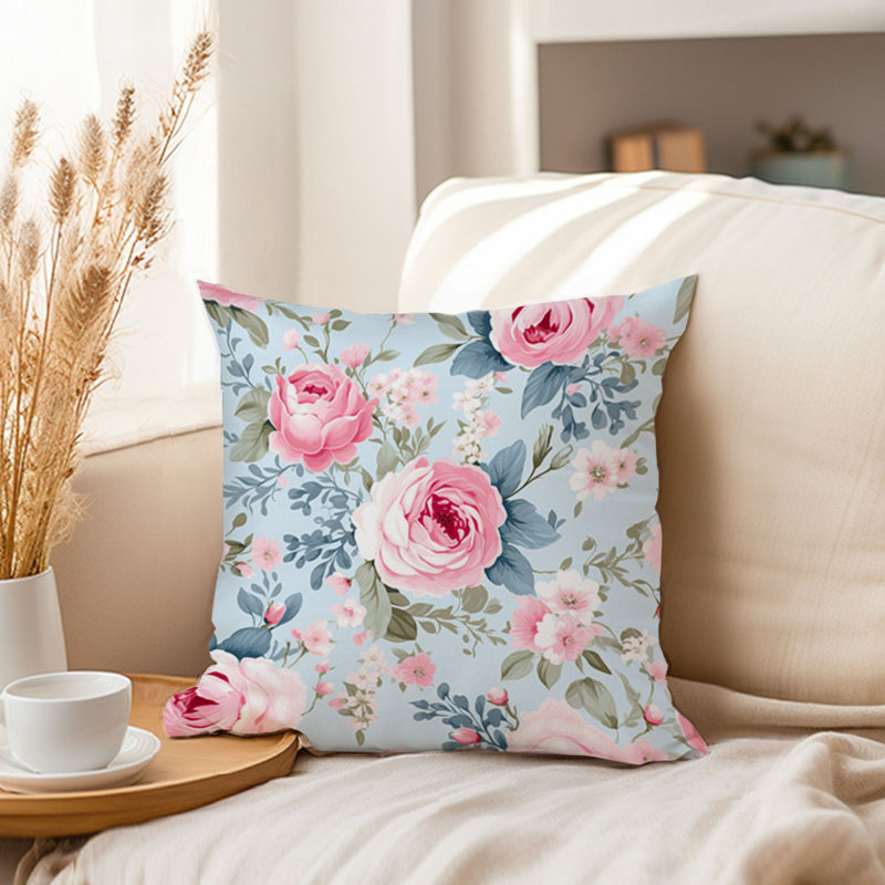 Floral Flower Dreams Pattern IX Shabby Elegance, 18"H x 18"W