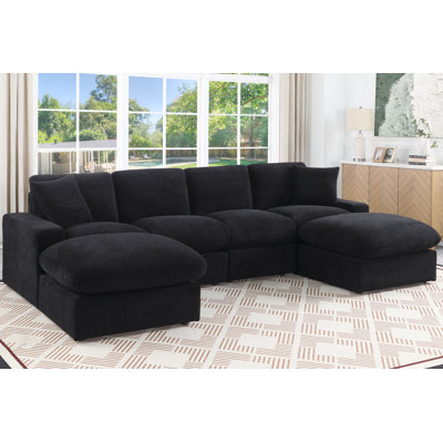 Canapé modulaire avec 2 repose-pieds Tolzmann
