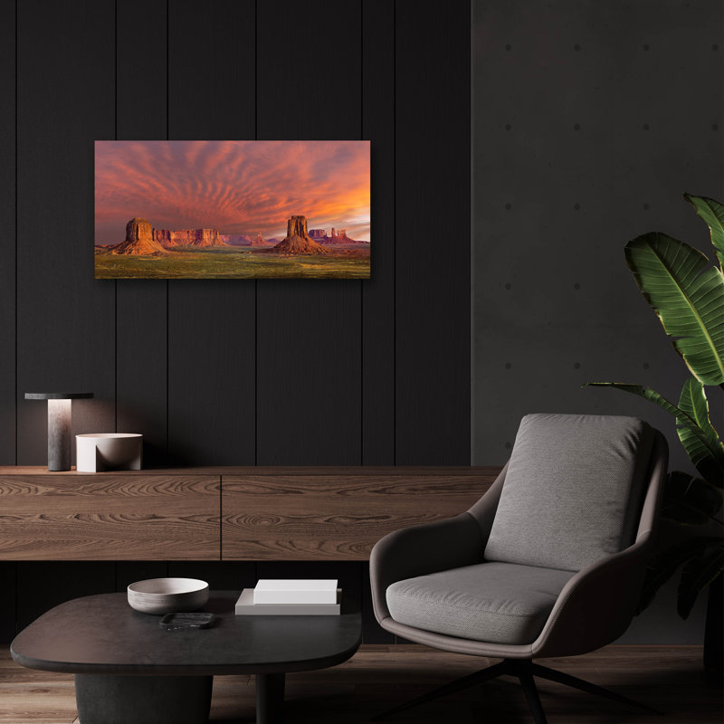  «Painted Skies» par David Drost, art mural en verre acrylique, 24 po x 12 po, H 12 po x l 24 po