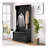 3-In-1 Entryway Hall Tree With Storage Bench, Coat Rack With Four Hooks And Shoe Storage, Black-1396259647