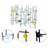 36" W Modern Metal Wall Decor, Abstract Geometric Accent Wall Art