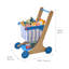 Teamson Kids - Little Helper Mr. Fresh Shopping Cart With Groceries - Blue