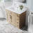 36" W x 35" H Freestanding Bathroom Solid Wood Vanity With White Cultured Marble Countertop And Ceramic Single Sink,Oak-555890095-555890092