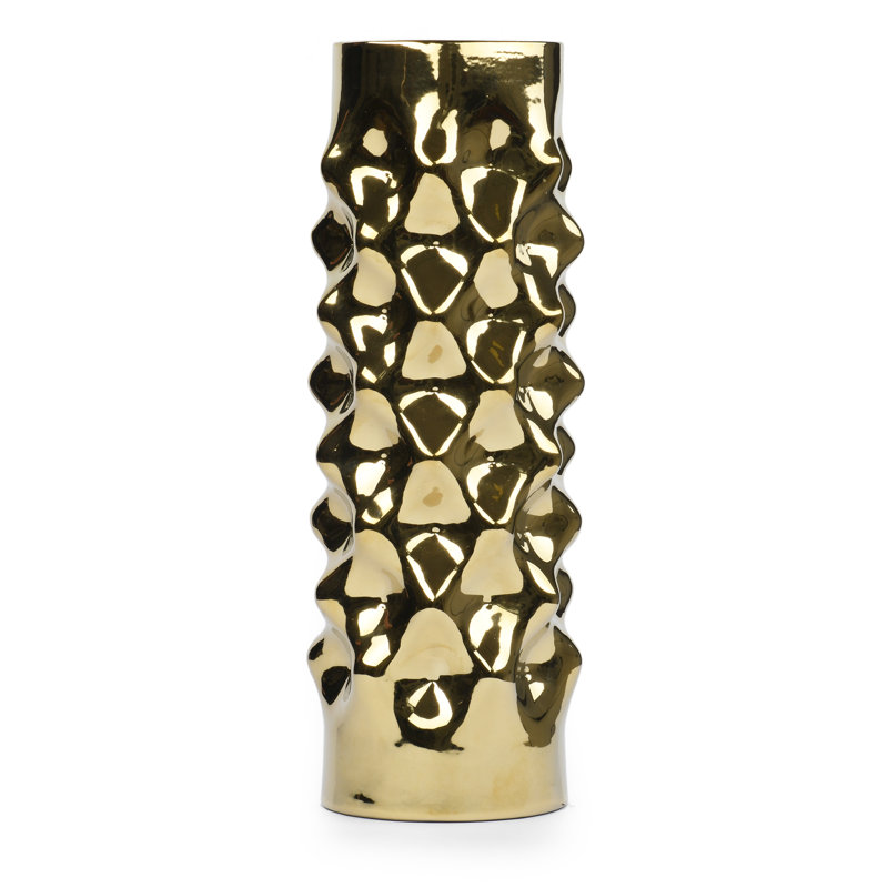 Germayne Ceramic Table Vase, Gold