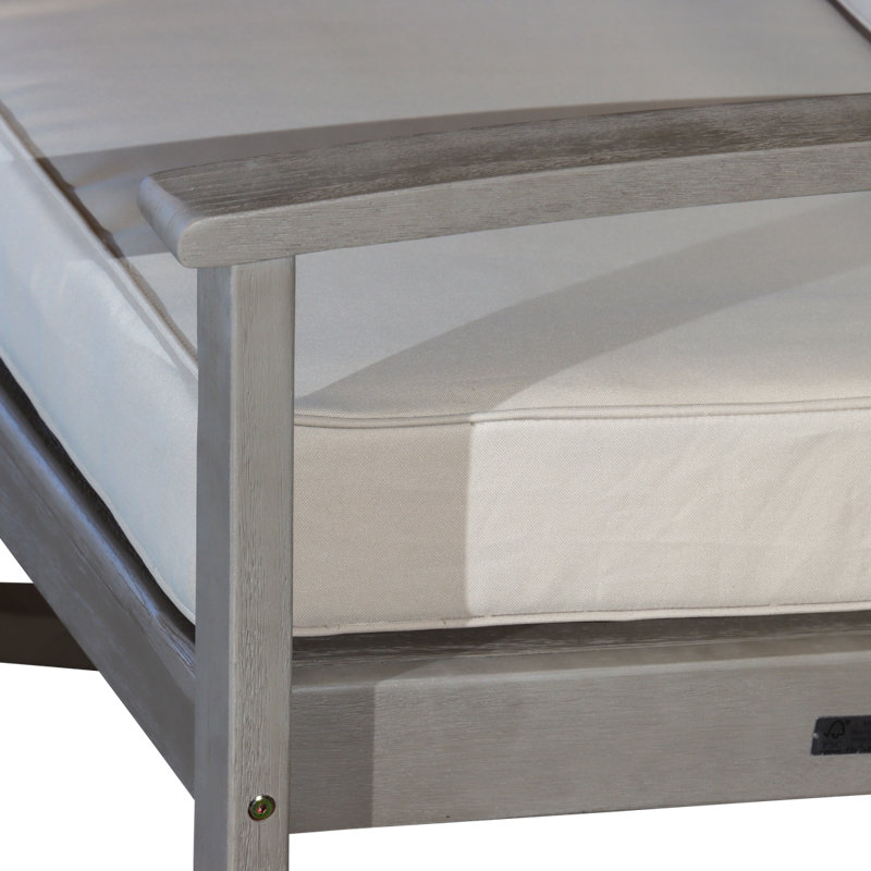 Chaise berçante en eucalyptus, Argent/Gris