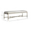 Lambeth Hair-on-Hide Leather and Iron Bench