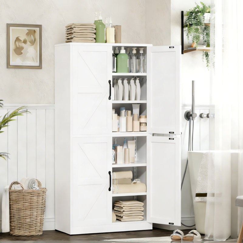 Armoire de cuisine avec huche de 64 po avec porte et tablettes Mak Peace