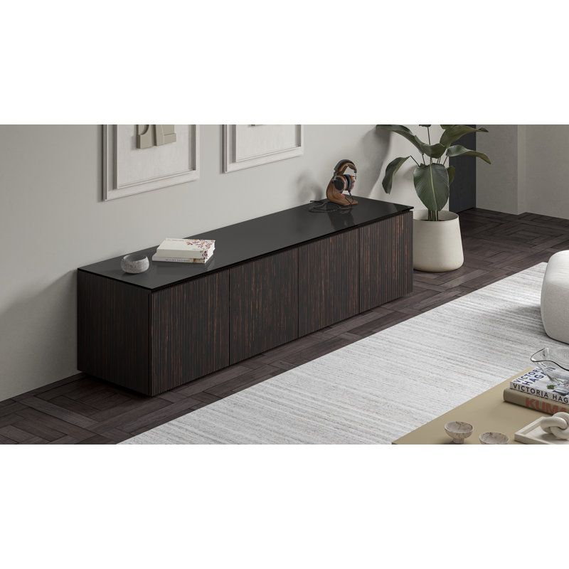 Manhattan 245, Medium Walnut, Matte Taupe, Speaker-Integrated Cabinet - MW/TG