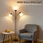 Lampe torchère à intensité variable avec deux lampes de lecture, lampe sur pied de 72 pouces avec 3 ampoules incluses pour le salon, la chambre à coucher ou le bureau