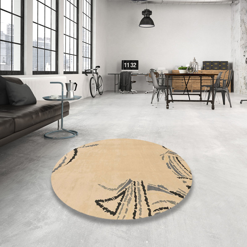 Abstract Indoor Rug, Round 7"