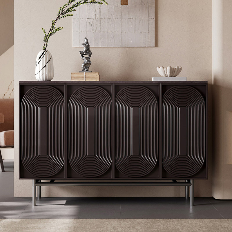Armoire de rangement moderne et minimaliste, H 33,46 po x l 62,99 po x P 15,75 po