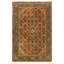 Laine rouge en laine noué à la main de style oriental rectangulaire rouge 3 pi 11 po x 5 pi 11 po Richard