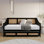 Lit de jour simple en bois avec couchette simple