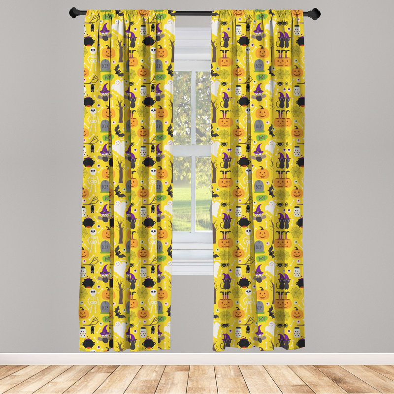 Ghost Semi-Sheer Rod Pocket Curtain Panels, 28" x 95"