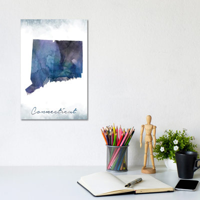 Connecticut State Bluish - Wrapped Canvas Print