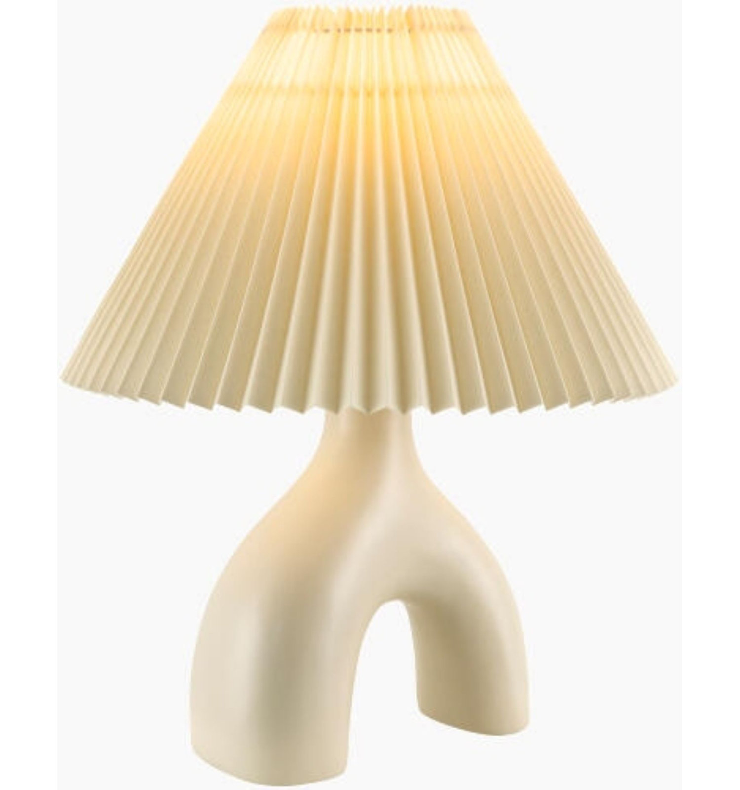 Celes Ceramic Table Lamp, Cream, Cream