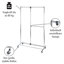116cm Rolling Clothing Rack