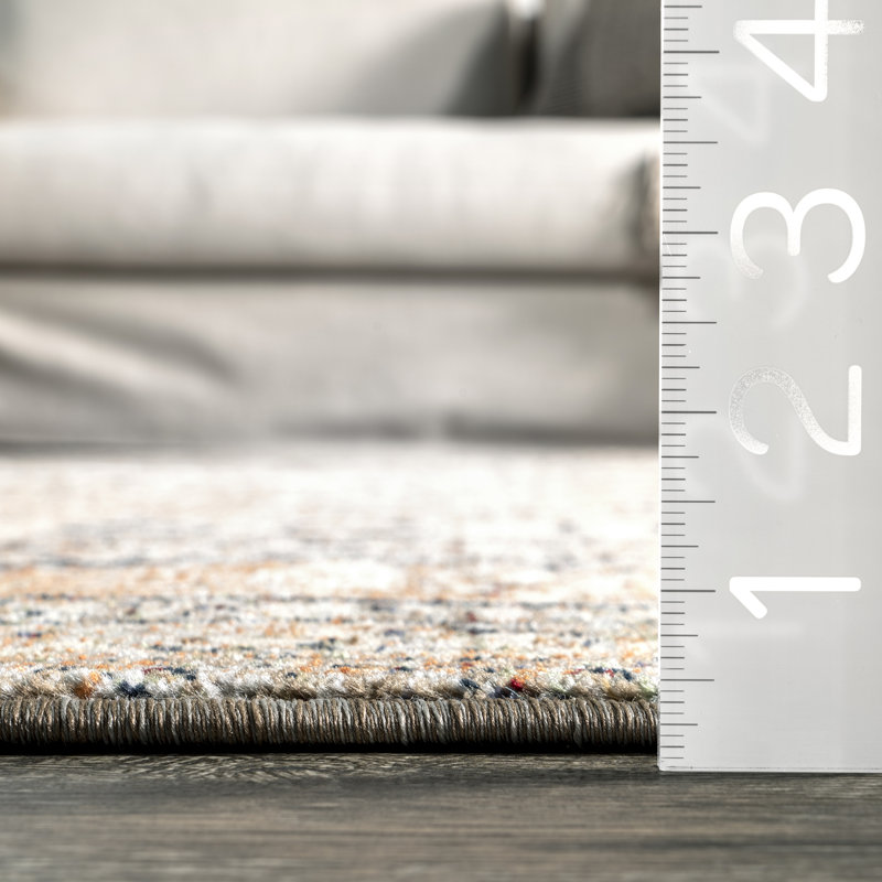 Tapis médaillon pour salle à manger Aagne, Rond 6 pi
