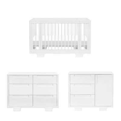 Yuzu Crib, 3 Drawer And 6 Drawer Dresser Set