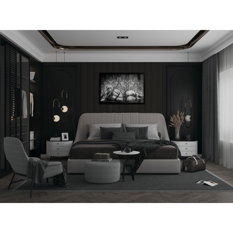 Desire Lounge 1 Piece Wall Art, 80cm H x 120cm W x 10cm D, Black Frame