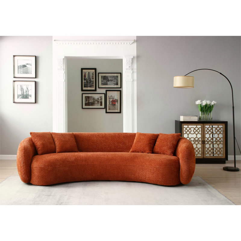 Canapé modulaire 102 pouces 5 places Boucle, Orange