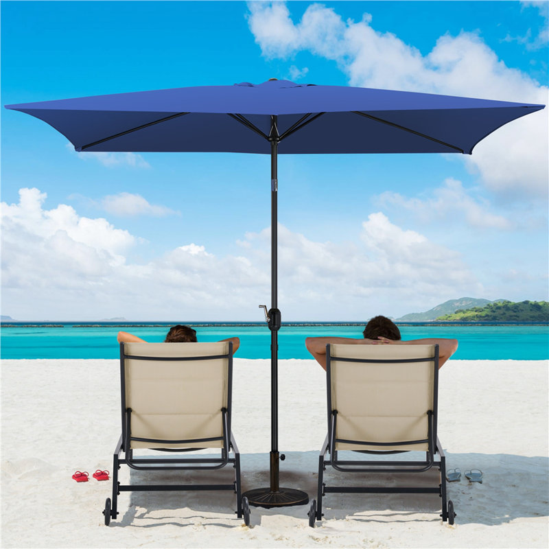 Parasol d'extérieur rectangulaire Glidewell, Marine, H 99,6 po x l 120 po x P 78 po